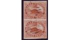 SG18. 1857 3d Red. A lovely used vertical pair boasting deep...