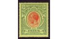 SG48. 1914 5/- Red and green. Brilliant fresh mint...