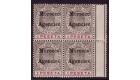 SG22. 1905 1p Black and carmine. Superb fresh mint block...