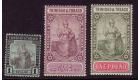 SG154-156. 1913 1/- to £1 (three values). Superb mint...