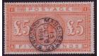 SG137. 1884 £5 Orange. A wonderfully fresh...