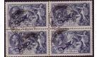 SG452. 1934 10/- Indigo. Very fine used block...