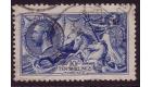 SG411. 1915 De La Rue 10/- Deep (intense) bright blue. Fantastic