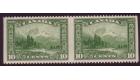 SG281var. 1928 10c Green. Horizontal pair 'Imperforate Verticall