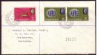SG325a. 1966 Local envelope bearing 4c Sea Urchin 'Imperforate P