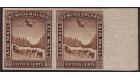 SG195d. 1931 15c Chocolate. Right marginal horizontal pair 'Impe