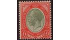 SG17a. 1924 £1 Pale olive-green and red. Superb fresh mint...