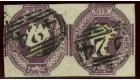 SG60. 1854 6d Purple. A very fine used pair...