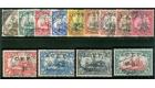 SG B1-B13. 1915 Set. Superb used. Extremely fine and rare...