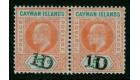 SG19. 1907 1d on 5/- Salmon and green. A fresh mint pair...