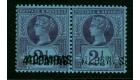 SG4a. 1887 40pa on 2 1/2d 'Surcharge Double'. In Pair!...