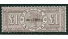 SG185s. 1880 £1 Brown-lilac. Watermark Crowns. 'Specimen'...