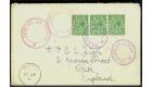 SG C4&C3. 1927 Cover to Bath, Very Rare Mixed Cachet Cancels.