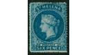 SG2a. 1861 6d Blue. Rough perf. Superb fresh mint...