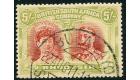 SG160. 1910 5/- Scarlet and pale yellow-green. Superb fine well 