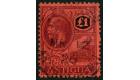SG61. 1922 £1 Purple and black/red. Exceptionally fine used...