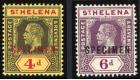 SG83s-84s. 1912 Set of 2 'SPECIMEN". Brilliant U/M mint...