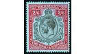 SG52a. 1918 2/6 Black and red/blue 'Break in scroll' Superb fres