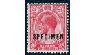 SG240es. 1921 8c Carmine 'SPECIMEN'. Superb fresh mint...
