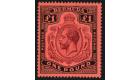 SG55a. 1918 £1 Purple and black/red 'Break in scroll'. Superb f