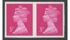 SG X930a. 1980 3p Bright Magenta. 'Imperforate Pair'. Brilliant 