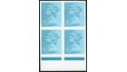 SG X924a. 1980 1/2d Turquoise-blue. 'Imperforate'. U/M block of