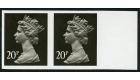 SG X960a. 1989 20p Brownish black. 'Imperforate Pair'. U/M sheet