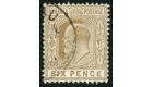 SG74a. 1911 6d Bistre-brown. Malformed 'E'. Superb well centred 
