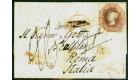 SG57. 1850. 10d Brown. Die II. Cover To Rome...