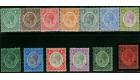 SG124-137. 1922 Set of 13. Superb fresh mint...