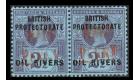 SG17. 1893 1/2d on 2 1/2d Purple/blue. Brilliant fresh mint pair