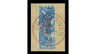 SG57. 1894 "1/2" on half of 1d Dull blue. Brilliant fine used on