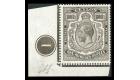 SG321. 1912 100r Grey-black. Gorgeous corner sheet marginal mint