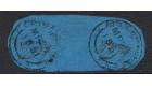 SG5. 1850 12c Full blue. Cotton Reel pair. One of the World's gr