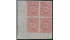 SG18. 1861 4d Rose-lake. Superb U/M corner block...