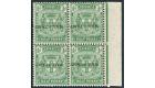 SG68c. 1916 1/2d Yellow-green. 'Overprint Inverted'. Brilliant U