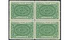 SG S1. 1898 10c Blue-green. Choice superb fresh mint block...