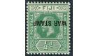 SG138c. 1917 1/2d Blue-green. 'Overprint Inverted'. Brilliant fr