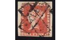 SG3. 1848 1d Orange-vermilion/yellowish. Earliest.  A simply ex