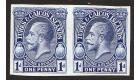 1928. 1d Imperforate Plate Proof in Blue. Brilliant fresh pair..