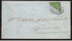 SG5a. 1851 6d Yeoow-green. "Bisect". Superb fine used with...