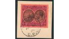 SG91. 1923 £1 Black and purple/red. Superb used on piece...