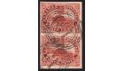 SG6. 1852 3d Deep red. Beautiful fine used vertical pair...