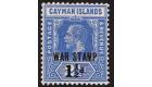 SG55. 1917 1 1/2d on 2 1/2d Deep blue. Superb fresh mint...