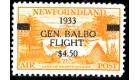 SG235b. 1933 $4.50 on 10c (Land of Heart's Delight) Orange-yello