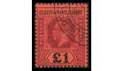 SG24. 1924 £1 Purple and black/red. Brilliant fine used with fa