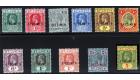 SG78s-88s. 1912 Set of 11. 'Specimen'. U/M mint...