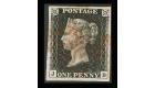 1840. 1d Black. Plate 6. Lettered J-B. Superb fine used with ver