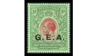 SG60a. 1917 10r Red and green/green, emerald back. Brilliant fre