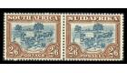 SG49b. 1944 2/6 Blue and brown. Brilliant fresh U/M mint pair...